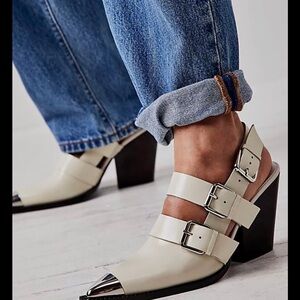 Jeffrey Campbell Free People Harley Slingback Leather Strappy Sandals